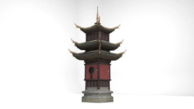 ancient architecture tower palace 3D Model .c4d .max .obj .3ds .fbx .stl .blend