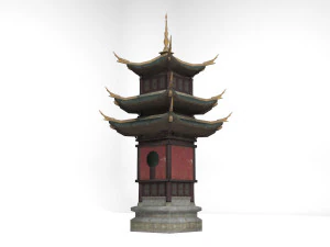 고대 건축 탑 궁전 3D 모델