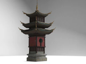 ancient architecture tower palace 3D Model