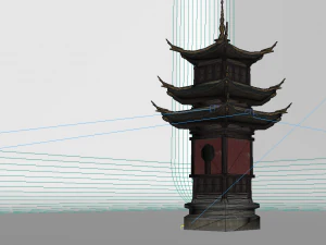 ancient architecture tower palace 3D Model