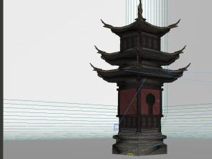 ancient architecture tower palace 3D Model