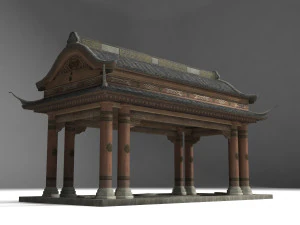water pavilion of ancient architecture 3D Model