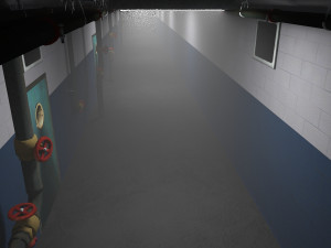 the quiet corridor corridor Modello 3D