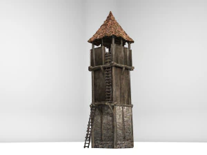 sentinel tower of ancient building tower 3D Model