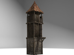 sentinel tower of ancient building tower Model 3D
