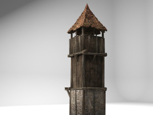 sentinel tower of ancient building tower Model 3D