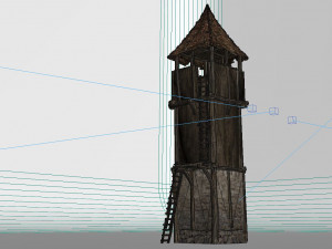 sentinel tower of ancient building tower Model 3D