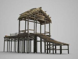 ancient architecture pavilion dock 3D 模型