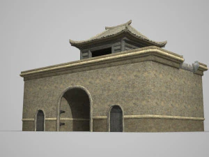great gate of ancient architecture 3D Model