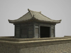 great gate of ancient architecture 3D Model