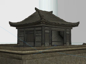 great gate of ancient architecture 3D Model
