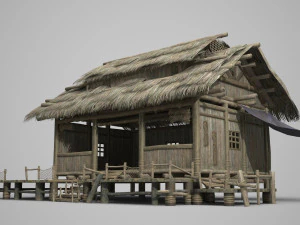 ancient architecture fishermens residence 3D Model