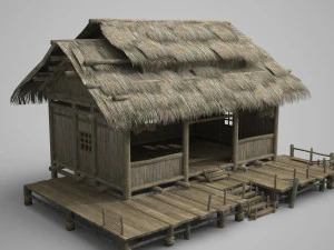 ancient architecture fishermens residence 3D Model