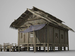 ancient architecture fishermens residence 3D Model