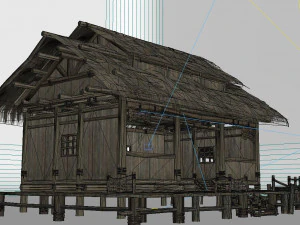 ancient architecture fishermens residence 3D Model