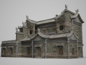 ancient architecture daoist house and palace 3D 모델