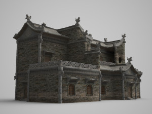 ancient architecture daoist house and palace 3D 模型