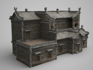 ancient architecture daoist house and palace 3D 模型