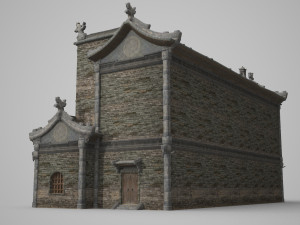 ancient architecture daoist house and palace 3D 模型