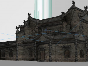 ancient architecture daoist house and palace 3D 模型