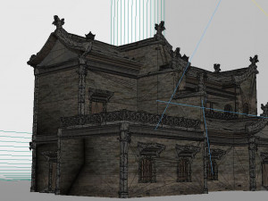 ancient architecture daoist house and palace 3D 模型