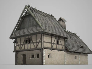 bangunan kuno rumah dan rumah pertanian Model 3D