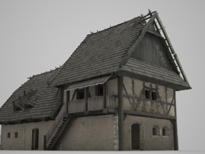 ancient buildings houses and farmhouses Modelo 3D