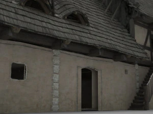 ancient buildings houses and farmhouses 3D Model