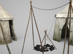 camping tent camp 3D-Modell