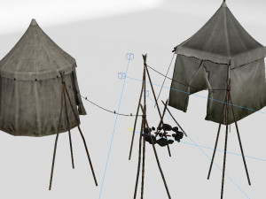 camping tent camp 3D-Modell