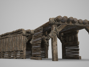 construction of field logging yard 3D Model