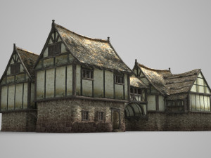 ancient architecture town dwelling groups 3D 模型