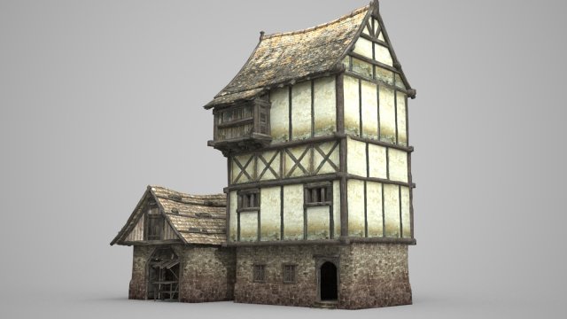 european ancient architectural dwellings 3D 模型 .c4d .max .obj .3ds .fbx .stl .blend