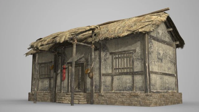 ancient architecture hut residence 3D Model .c4d .max .obj .3ds .fbx .stl .blend 