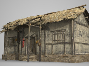 ancient architecture hut residence 3D Model