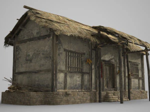 ancient architecture hut residence 3D Model