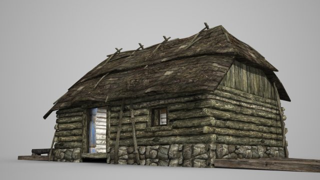 ancient architectural residential housing 3D Model .c4d .max .obj .3ds .fbx .stl .blend 