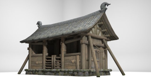 ancient horse sheds and stacks Model 3D .c4d .max .obj .3ds .fbx .stl .blend 