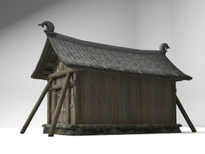 ancient horse sheds and stacks Model 3D