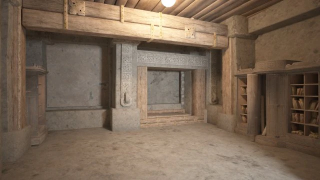 the hermits room in ancient architecture 3D Model .c4d .max .obj .3ds .fbx .stl .blend