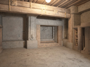 the hermits room in ancient architecture 3D Model