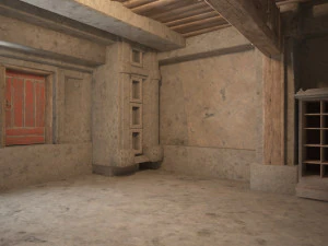 the hermits room in ancient architecture 3D Model