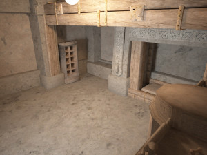 the hermits room in ancient architecture Modelo 3D