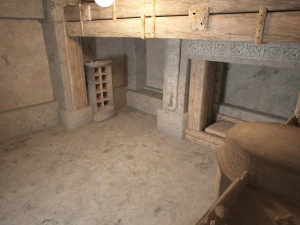 the hermits room in ancient architecture 3D Model
