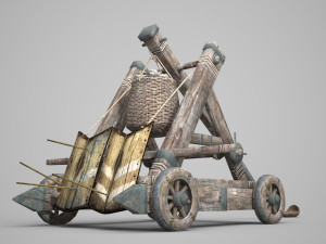 siege vehicle of ancient architecture Modèle 3D