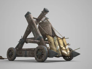 siege vehicle of ancient architecture 3D Model