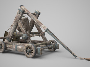 siege vehicle of ancient architecture Model 3D
