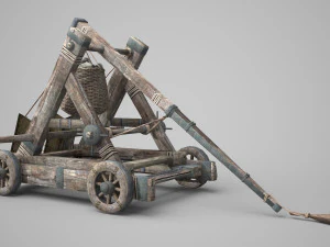 siege vehicle of ancient architecture 3D Model