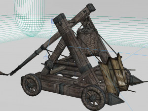 siege vehicle of ancient architecture Model 3D