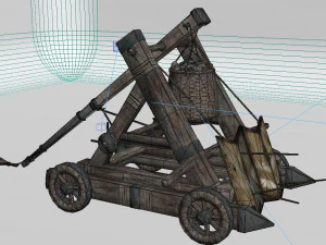 siege vehicle of ancient architecture 3D Model